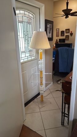 Mcm vintage lucite floor lamp