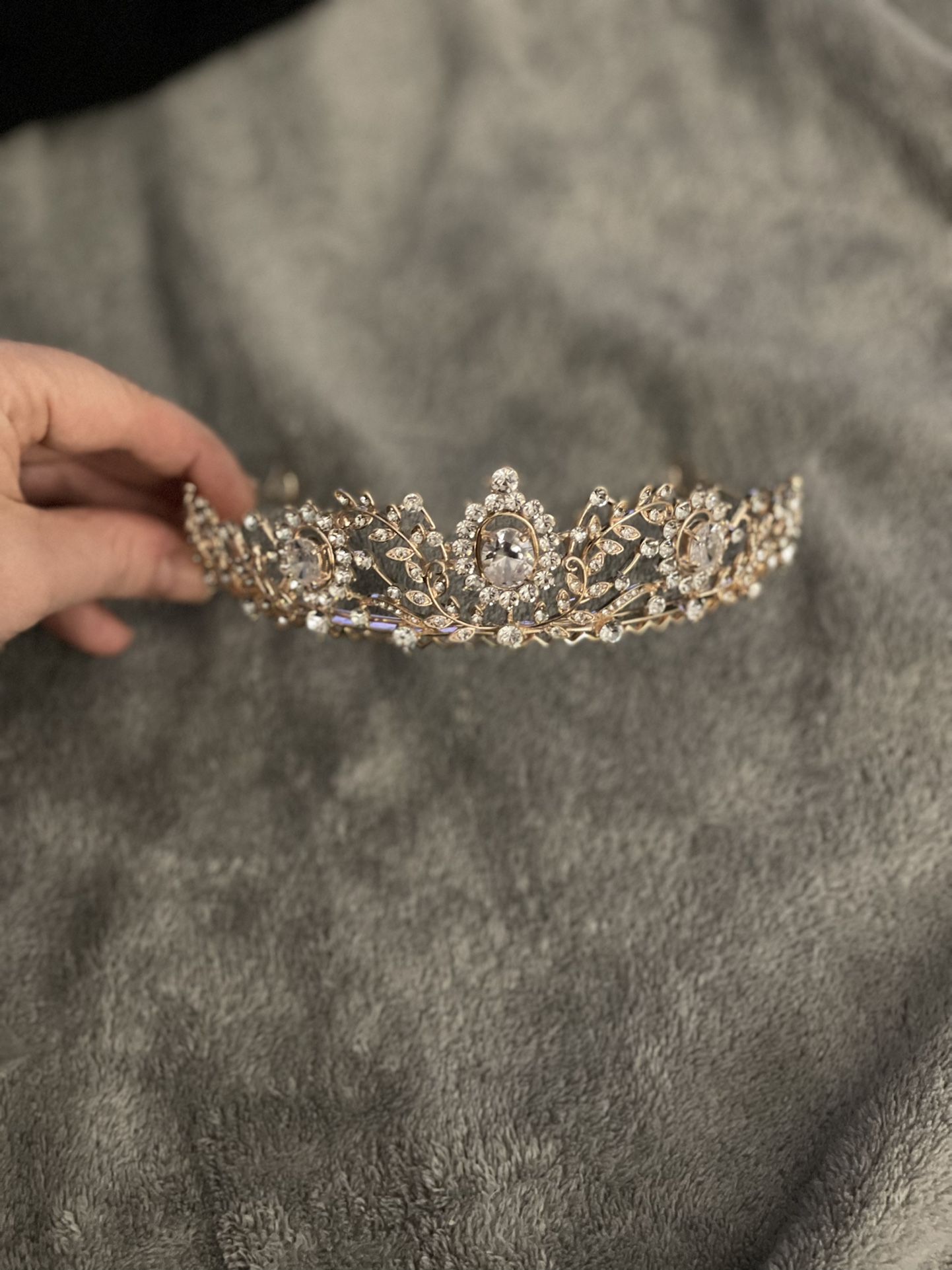 Rose Gold And Crystal Tiara 