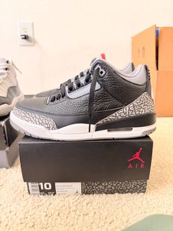 Jordan 3 Black Cement size 10