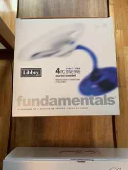 Libbey - cobalt stem martini glasses