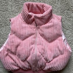 Shein Pink cropped puffer vest