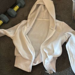 white cropped jacket