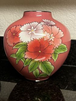 Pink Ceraisonné vase