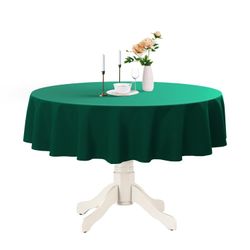 Romanstile Round Waterproof Tablecloth, Stain Resistant Washable Table Cloths Wrinkle Free Polyester Table Covers For Kitchen Dining Party Wedding Ind