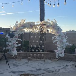 Wedding Quinceanera Centerpiece Background Flowers Backdrop floral & Wall Candleholder Party Decoration 