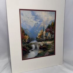 The Mountain Chapel Matte Print Authentic Thomas Kinkade