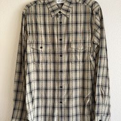 Saint Laurent Button Up Long Sleeve Shirt New Size M