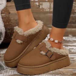 Size 5 / Comfy & Cozy Women's Snow Boots - Thermal Lined, Slip-On Outdoor Shoes For Warmth & Comfort Winter House Slippers