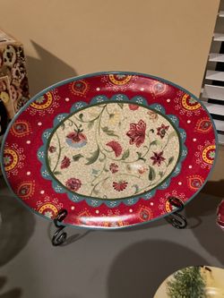  Certificated International Anabelle 16” Oval Platter