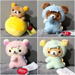 NEW 6” inch San-x Dino Dinosaur Plush Toy Round 1 Rilakkuma chairoikoguma korilakkuma lemon