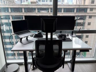 UPLIFT Desk/Standing Desk - White desktop (48” x 30” inches)