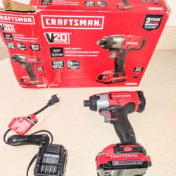 Impact Driver 1/4 inch. Brand New Craftsman Never Used. Lithium Ion Battery Charged. Thanks