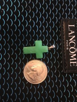 Jade cross with 925 Sterling silver chain