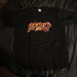 Large Supreme scratch tee black