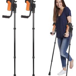New Other Dyna-Living Lightweight Aluminum Forearm Folding Forearm Crutches For Adults With 3 Adjustable Angles & Adjustable Elbow Elastic Band