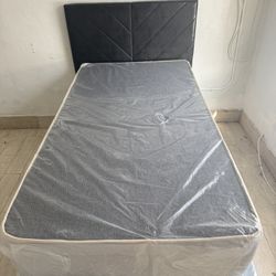 Twin Size Bed Frame New In The Box With Mattress All New Furniture Free Delivery Free Installation 