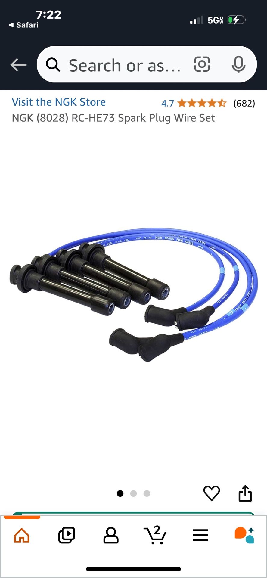 New Spark plug Wire Set