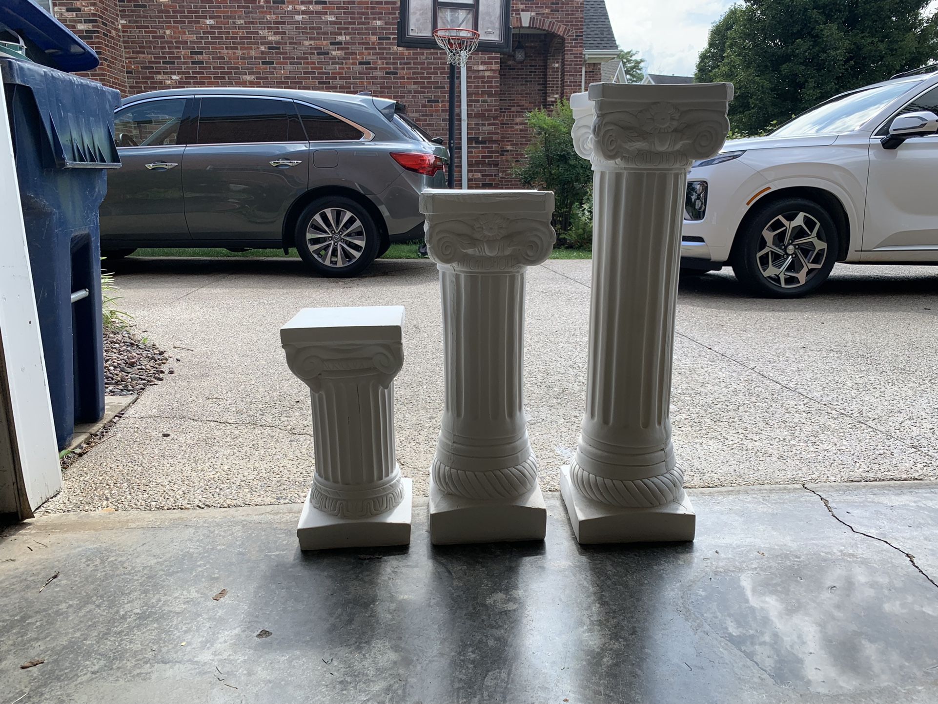 White Grecian Pedestals