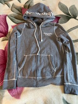 y2k early 2000s abercrombie & fitch zip up hoodie with hood design