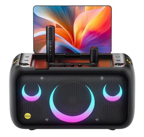 Break-X1 Karaoke Machine~NEW~for Adults w Lyrics Screen~Built-in 13.3" Display, Truly All in One Machine w 2 Wireless Microphones 