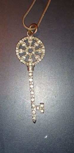 Tiffany's Vintage White Gold Key Necklace