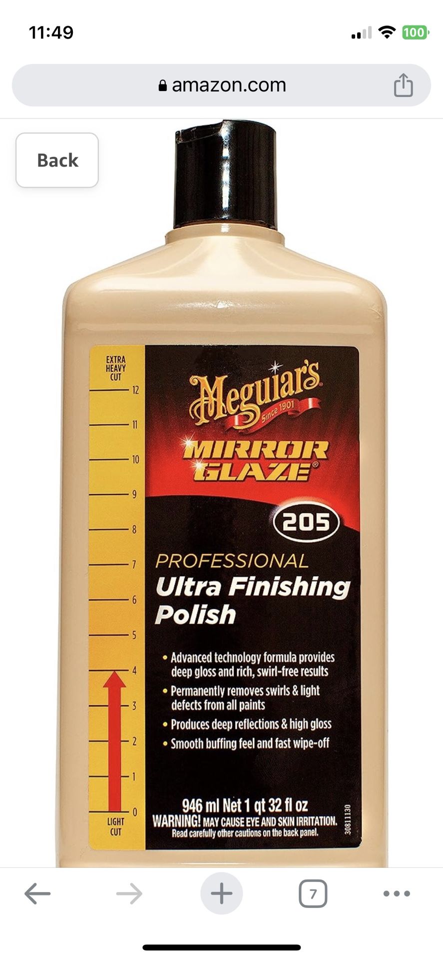 Meguiar Ultra Finishing Polish 205