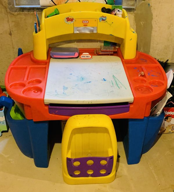 Little Tikes Art Table W Easel Chair For Sale In Yorkville Il Offerup