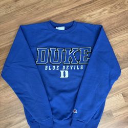 vintage champion duke blue devil crewneck sweater march madness