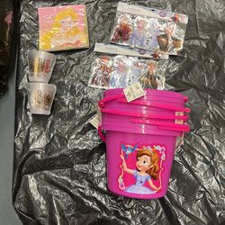 Disney Princess Pails And Cups Napkins Goodies