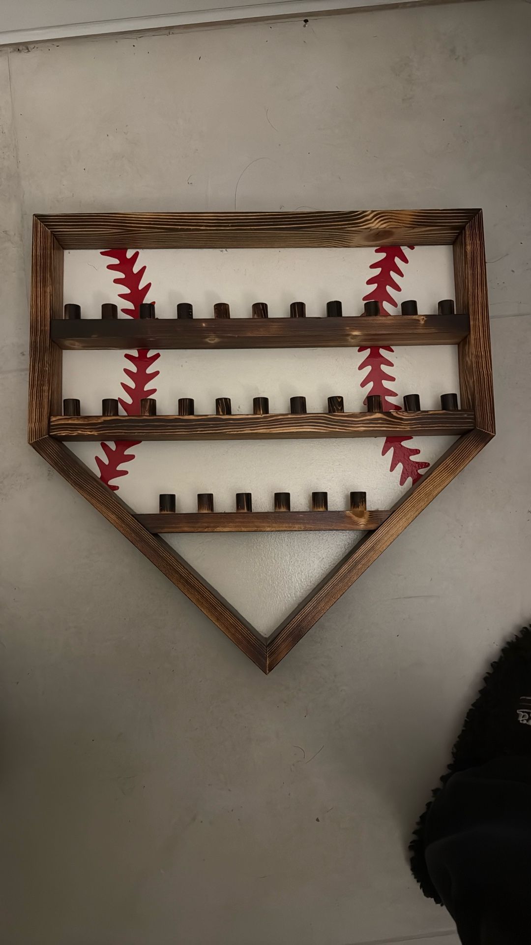 Home plate Shaped Baseball Ring Holder