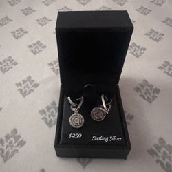 Diamond Circle Leverback Drop Earrings (1/4 ct. tw) in Sterling Silver