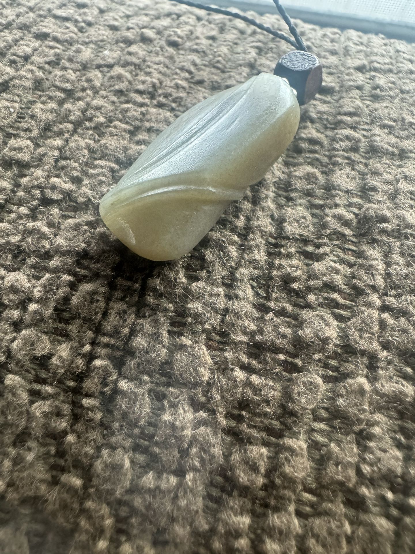 Hand Carved Nephrite Jade Necklace