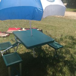 Kids Picnic Table And With Umbrella