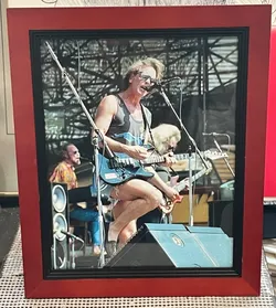 GRATEFUL DEAD BOB WEIR 8" X 10" PHOTO IN BEVELED WOOD FRAME