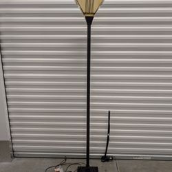 Mission Style Floor Lamp w/ Acrylic Shade