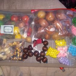 Lot Of Wood Beads