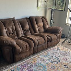 Free Couch-center back broken-end recliners work