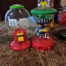 Two M&M Candy Dispensers