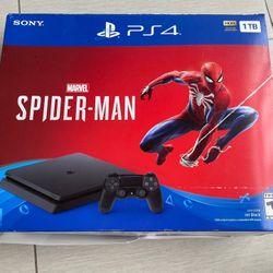 PS4 Slim, 1 Tb, Spider-Man Edition. Comes With 3 Games