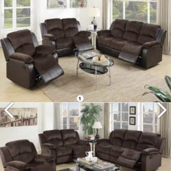 3pc Recliner Sofa Set 