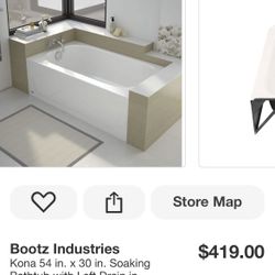 White Soaking Bathtub 
