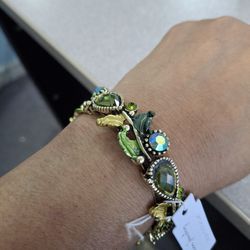 Glass Crystal Vine Adjustable Bracelet 