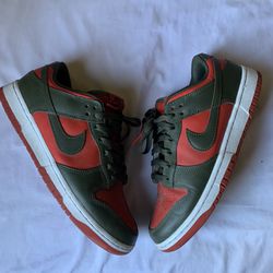 Dunk Red & Olive Green