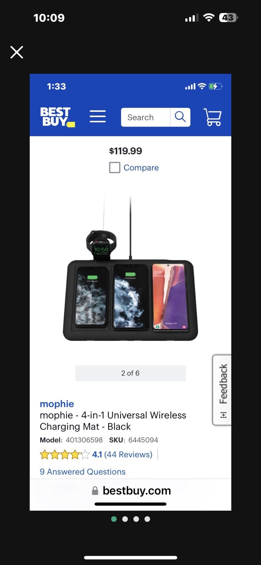 **LOT of 5**Mophie 4 In 1 Wireless Charging Mat**NEW**