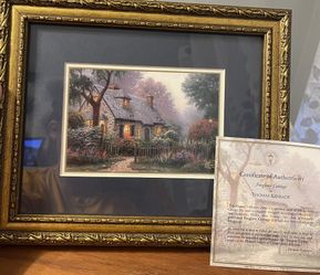 Thomas Kinkade Foxglove Cottage Print 