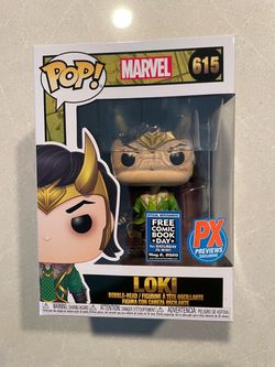Loki Mjolnir Funko Pop + Shirt + Comic Boxset *MINT* Free Comic Book Day (FCBD) Exclusive Marvel 615 with protector Thor Large 2XL XXL
