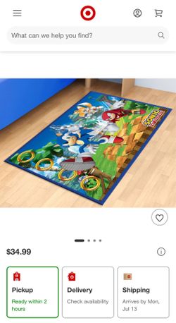 Sonic the Hedgehog area rug