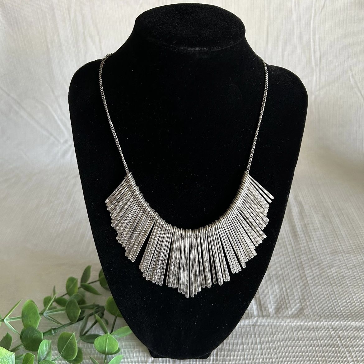 Sunburst Fringe Statement Necklace 