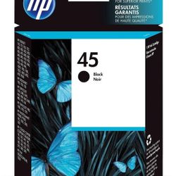 HP 45 Black Standard Yield Ink Cartridge, Prints Up to 930 Pages (51645A#140)