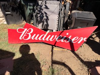Large Budweiser sign